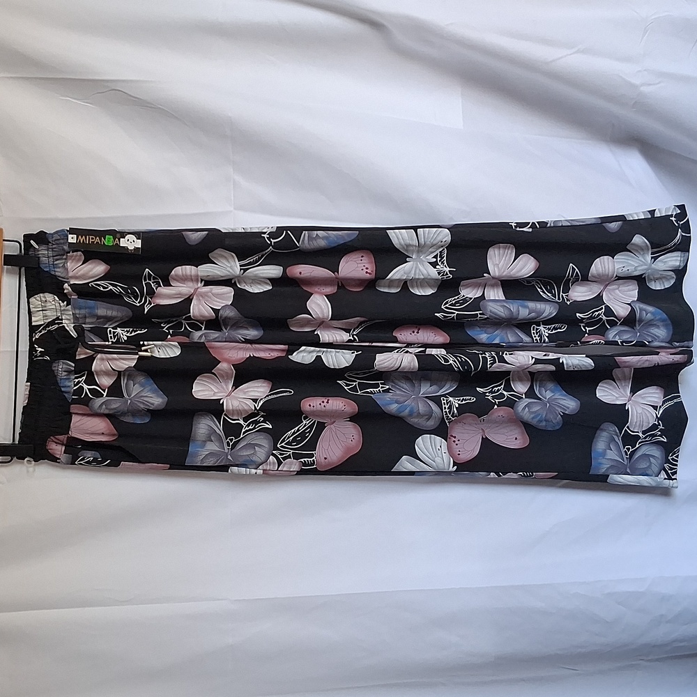 Floral Women's Pants - Black, Pink, Blue One Size